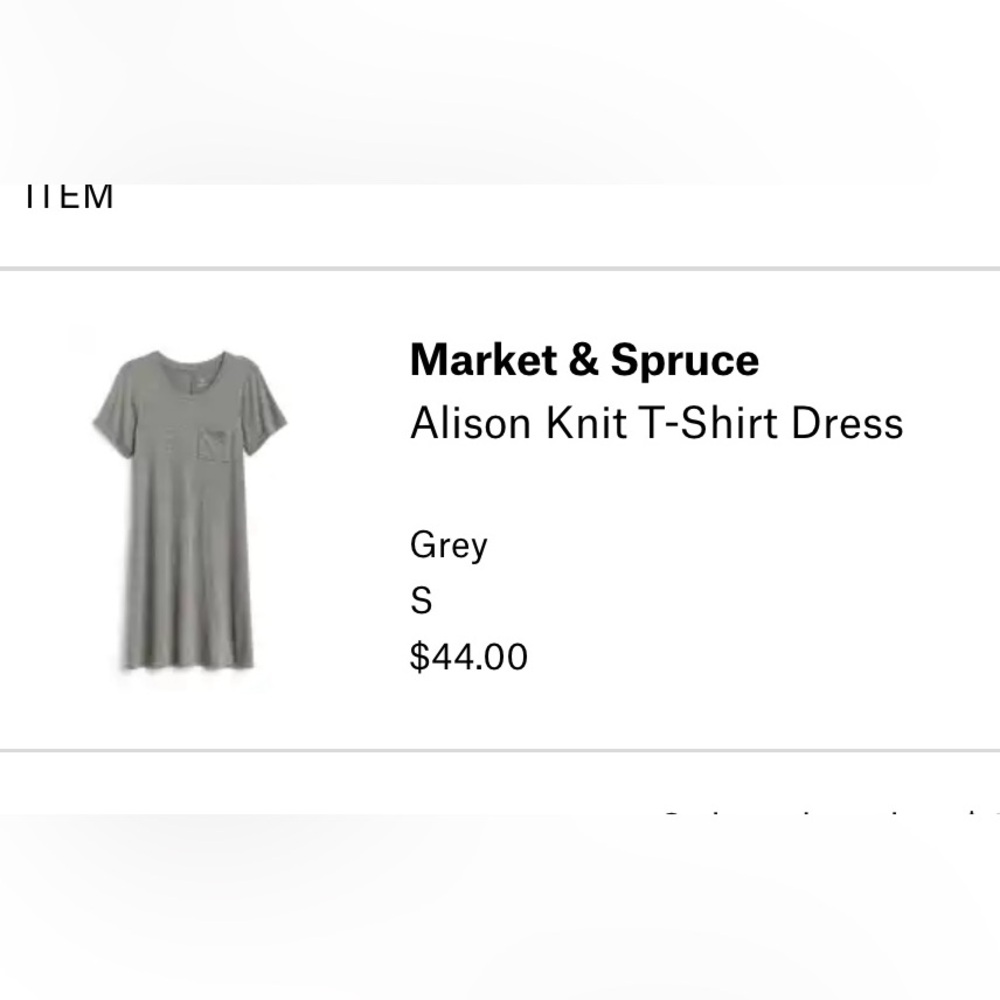 Market & Spruce Grey Knit T-Shirt Dress